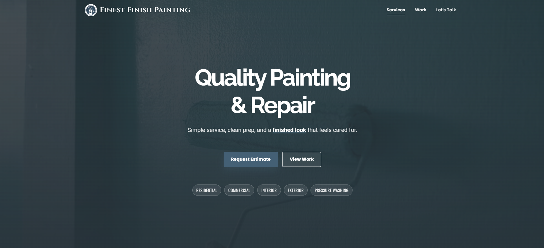 Finest Finish Painting website screenshot